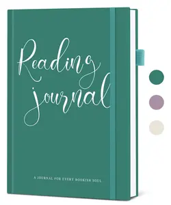 Reading Journal, Reading Journals for Book Lovers & Book Tracking, Book Journal Reading Log, Gifts for Book Lovers - 5.3" x 8.2", Grass