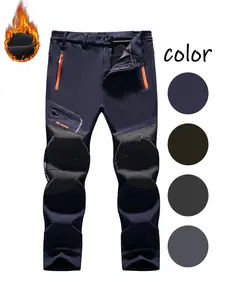 Men's Waterproof Softshell Pants with Fleece Lining, Reinforced Knees, Belt Included, Multiple Colors for Outdoor Adventure loose sport pant men Sportswear Set Clothes pantalones para hombre pants for men cargo pants for men pantalones para el frío