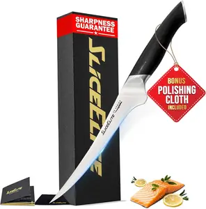 SE Series 7-Inch Fillet Knife Precision VG10 Steel Blade with Ergonomic Pakkawood Handle, Ideal for Filleting Fish and Meat