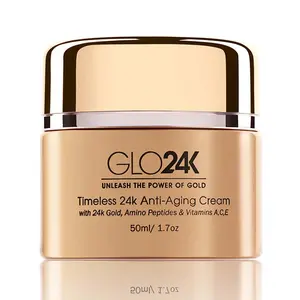 GLO24K Timeless 24k AntiAging Cream With 24k Gold, Amino Peptides & Vitamins A, C, E 1.7oz 1.7oz