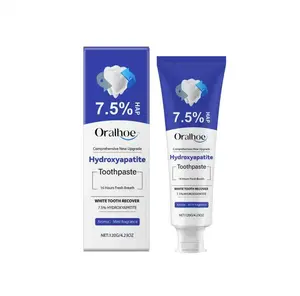7.5% Nano Hydroxyapatite Toothpaste, Enamel Repair & Tooth Mineralization, Fluoride-Free Gentle Care, Refreshing Mint Flavor for Long-Lasting Freshness probioticsmile probiotic formula yellow teeth enhance formula ultra whitening hello  products