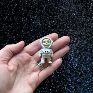 Mini Skeleton Astronaut Flexi - Skeleton Astronaut Flexi - Astronaut Skeleton - Articulating Flexi Toy