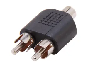 Nippon Labs RCA-1F2M RCA adaptor 1 RCA Female to 2 RCA Male