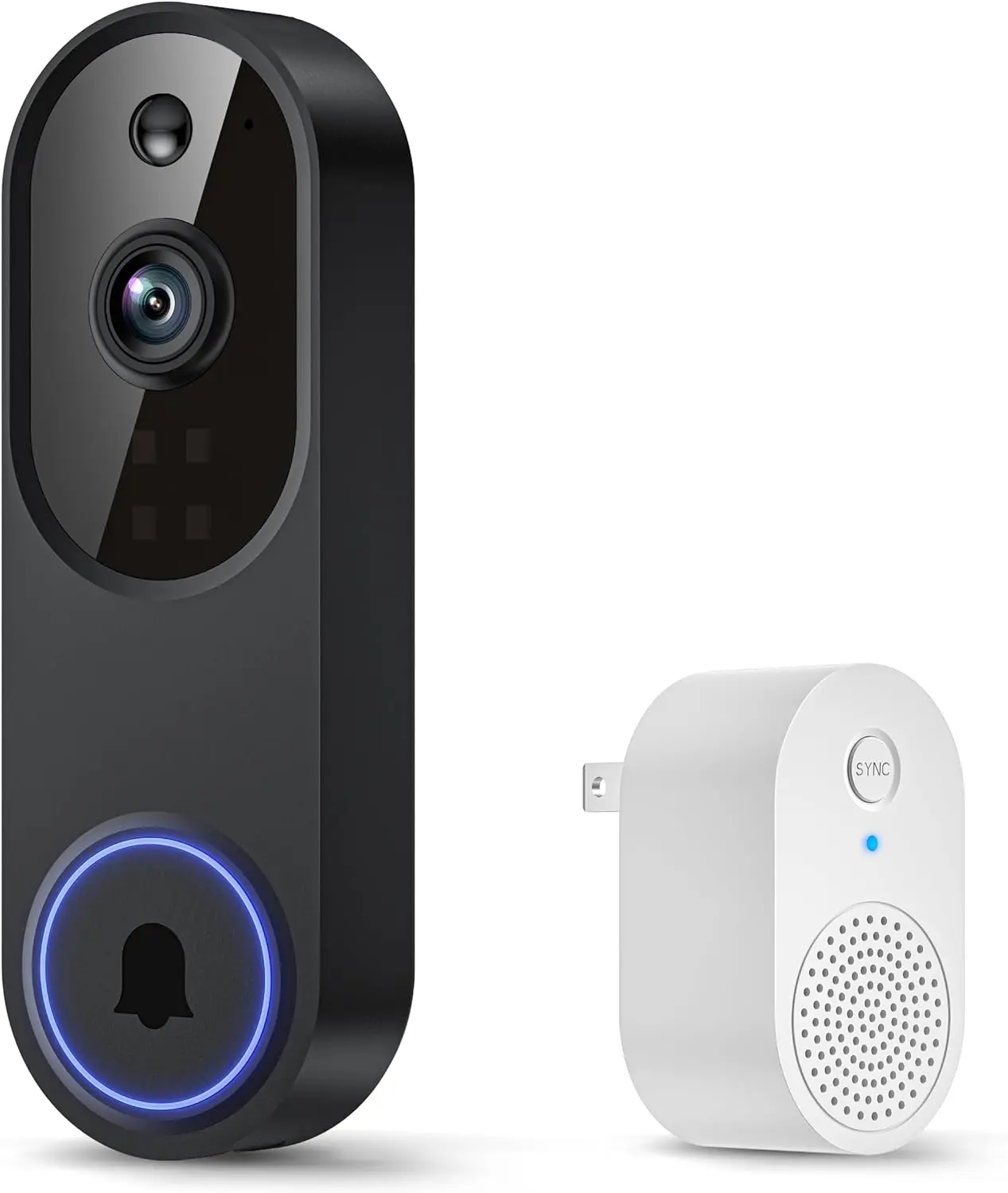 Battery-Powered Wireless Video Doorbell Camera with Doorbell Chime Receiver for Home Use Battery-Powered Wireless Video Doorbell Camera with Doorbell Chime Receiver for Home Use