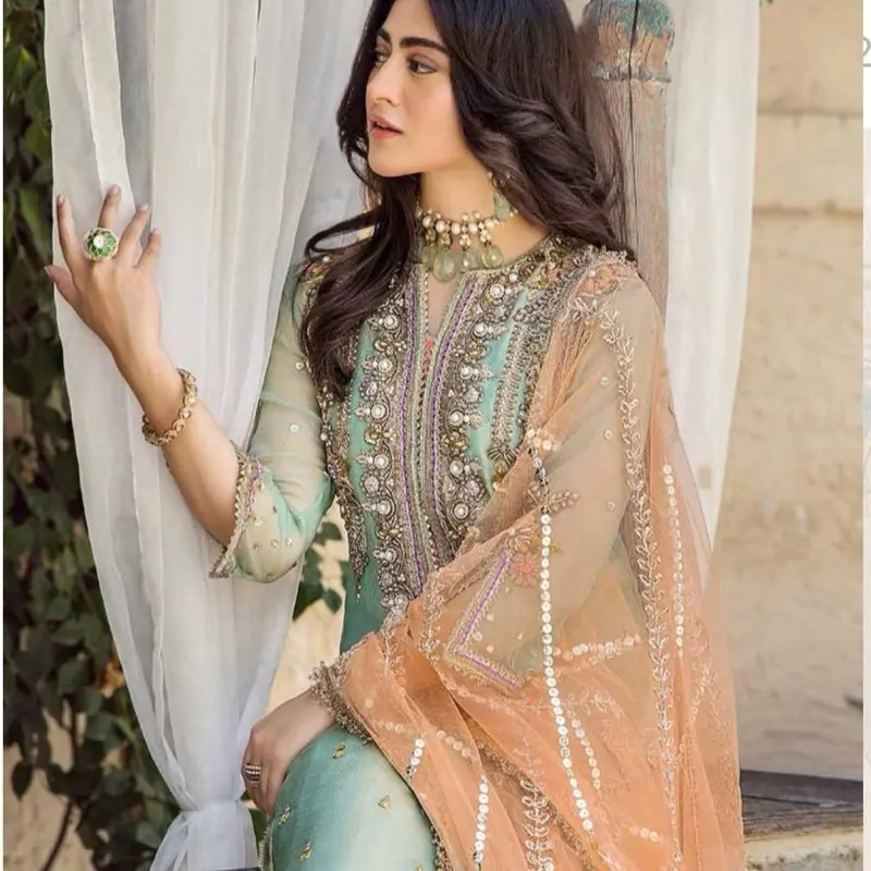 Pakistani designer khuda Baksh wedding wear outfit
