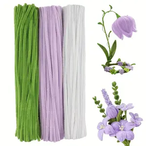 300-piece purple twist stick set, suitable for crafts, projects, and floral design