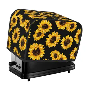 Sunflower 2 Slice Toaster Cover Dustproof Bread Maker Oven Cover Small Kitchen Appliance Protector Table Home Decor Gifts