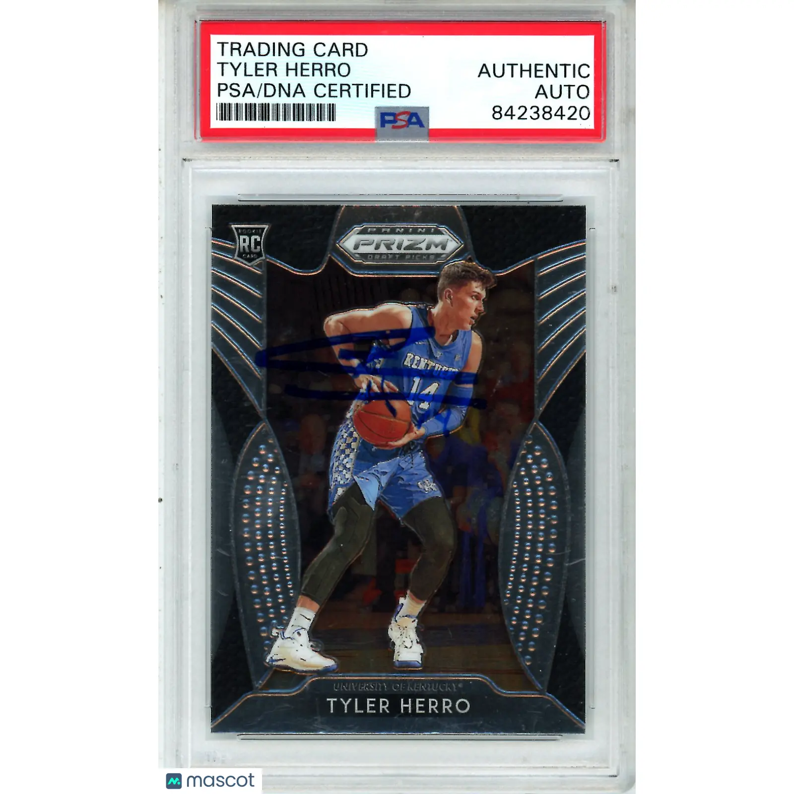 2019 Panini Prizm Draft Picks Tyler Herro Signature PSA Authentic Auto