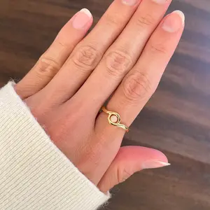 Serenity rose quartz fidget ring, worry ring, spinner ring, light pink gem