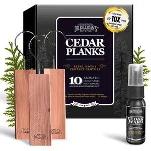 Cedarwood Planks - Cedar Blocks for Clothes Storage, Great Alternative to Moth Balls for Closet, Drawer Deodorizer (10-Pack)