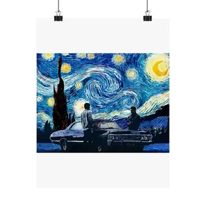 Supernatural Starry Night Movie Posters, Wrapped Poster, Wall Art, Room Decoration, Retro Aesthetics