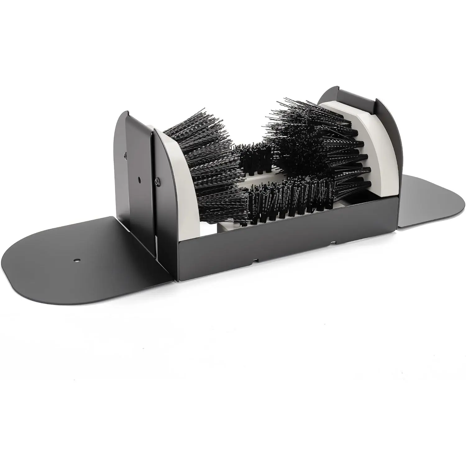 Boot  - Boot & Shoe Scraper Brush with 2 Footboards, Plastic Sides and Nylon Wire, No Mounting Required