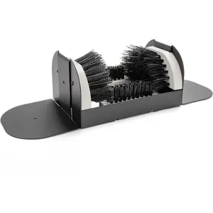 Boot  - Boot & Shoe Scraper Brush with 2 Footboards, Plastic Sides and Nylon Wire, No Mounting Required