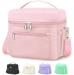 Back to School Lunch Tote Bag for Women Men Lightweight Organizer Insulated Resable Lunch Box Waterproof Adjustable Strap Resistant Portable Cooler for Work Picnic Outdoorfun