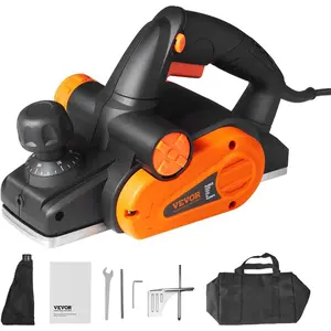 VEVOR Electric Hand Planer, 3-1/4-Inch Cut Width, 16500 RPM High-Speed Powerful Electric Handheld Planers for Woodworking, Wood Chamfer DIY, Smooth Finish Carpentry Tool, FCC-SDoC(710W)VEVOR Super Brand Day