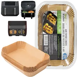 Air Fryer Paper Liner, Food Grade  Accessories BPA Free  Disposable Liner, Air Fryer Liner Rectangular 7.8*5.1 Inch,  Parchment Liner, Air Fryer Accessories Baking Paper (50)