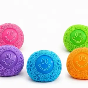 Fuzz ball toys squishy stress relief balls flower power