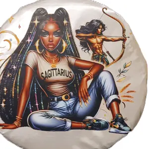 Sagittarius Zodiac Satin Bonnet – Astrology Queen Protective Hair Bonnet with Bold Archer Design | Sleep Hair Wrap for Natural, Braided & Protective Styles