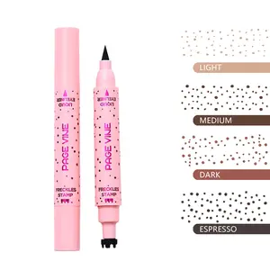 2-in-1 Freckle Stamp and Eyeliner Pen for Quick Makeup Looks – Create Faux Freckles and Sharp Winged Eyes with One Tool, Great for Travel, Festivals, and Social Media Content Creation Lipliner Cosmetic