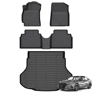 Depituu For Hyundai Elantra/Elantra N 2021-2026 (Not for Hybrid)  Floor Mats & Cargo Liners, All Weather Floor Mats,Waterproof Anti-slip Durable Floor Mats Car Accessories Autos Protector Automotive,auto accessories,car essentials,car accessories,trunk