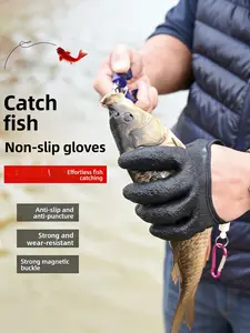 New Fishing Gloves Latex Anti-Slip Wear-Resistant, Fishing Gear for Catching Fish, Outdoor Activities, Fishing Accessories