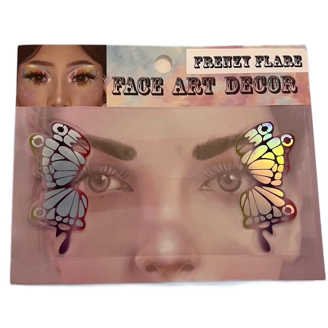 Butterfly Holographic Face Sticker for Halloween
