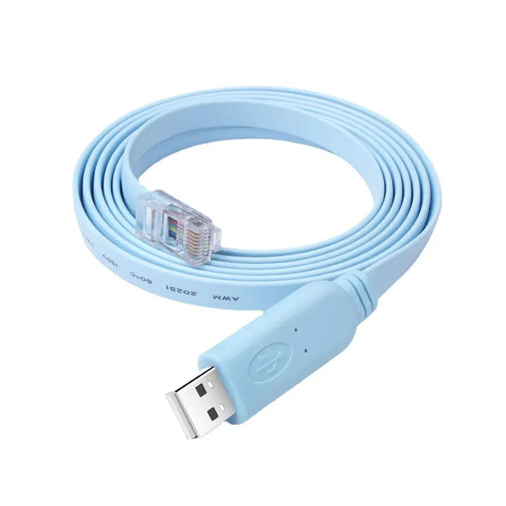 Simyoung 6ft USB Console to RJ45 Ethernet LAN Rollover Cable Switch Line for Cisco