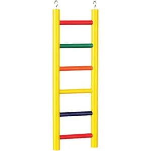 BPV01135 Carpenter Creations Hardwood Bird Ladder with 6 Rungs, 12-Inch, Colors Vary