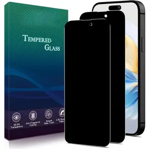 2-Pack  Screen Protector For  15,  15 Pro 6.1-Inch Anti Spy Private Tempered Glass Film, 9H Hardness, Easy to Install, Bubble Free, Case Friendly