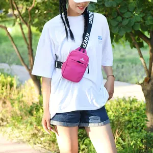 Unisex mini crossbody bag, running mini shoulder bag, with phone holder pocket, chest bag, suitable for sports and travel