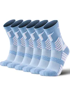 3 Pairs of Men's Sports Socks with Dual Non-Slip System & 360° Arch Compression, Reinforced Toes & Ankle for Stability and Control, Suitable for Running, Riding, Hiking and High-Intensity Ball Games, All day Comfort, Grip Socks