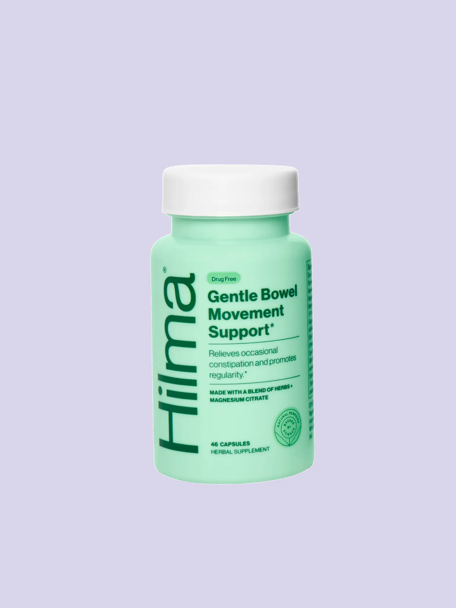 Gentle Bowel Movement Support - Gentle Natural Laxative to Promote Daily Regularity - Made with Magnesium Citrate + Gut-Soothing Herbs