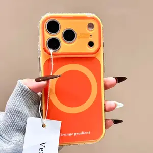 for iPhone 17/16/15 Pro Max Premium Minimalist Aesthetic Solid Color Magnetic Case , Chic Protective Cover