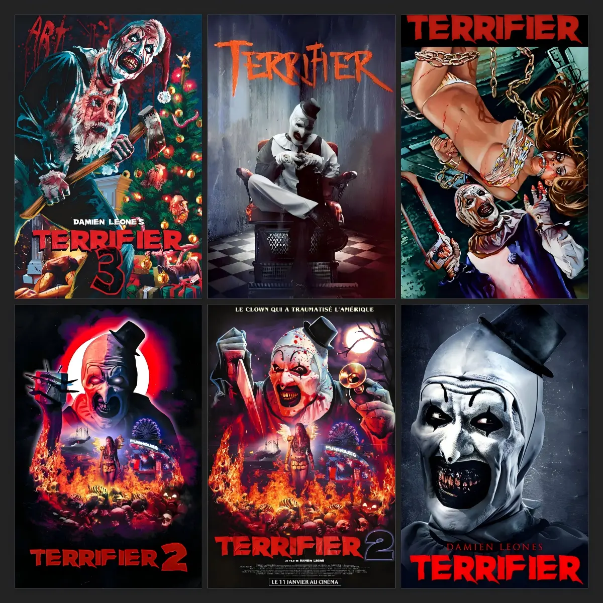 Terrifier Poster Horror Movie Posters Canvas Art Posters for Room Aesthetic And Wall Art Picture Living Room Decor Poster