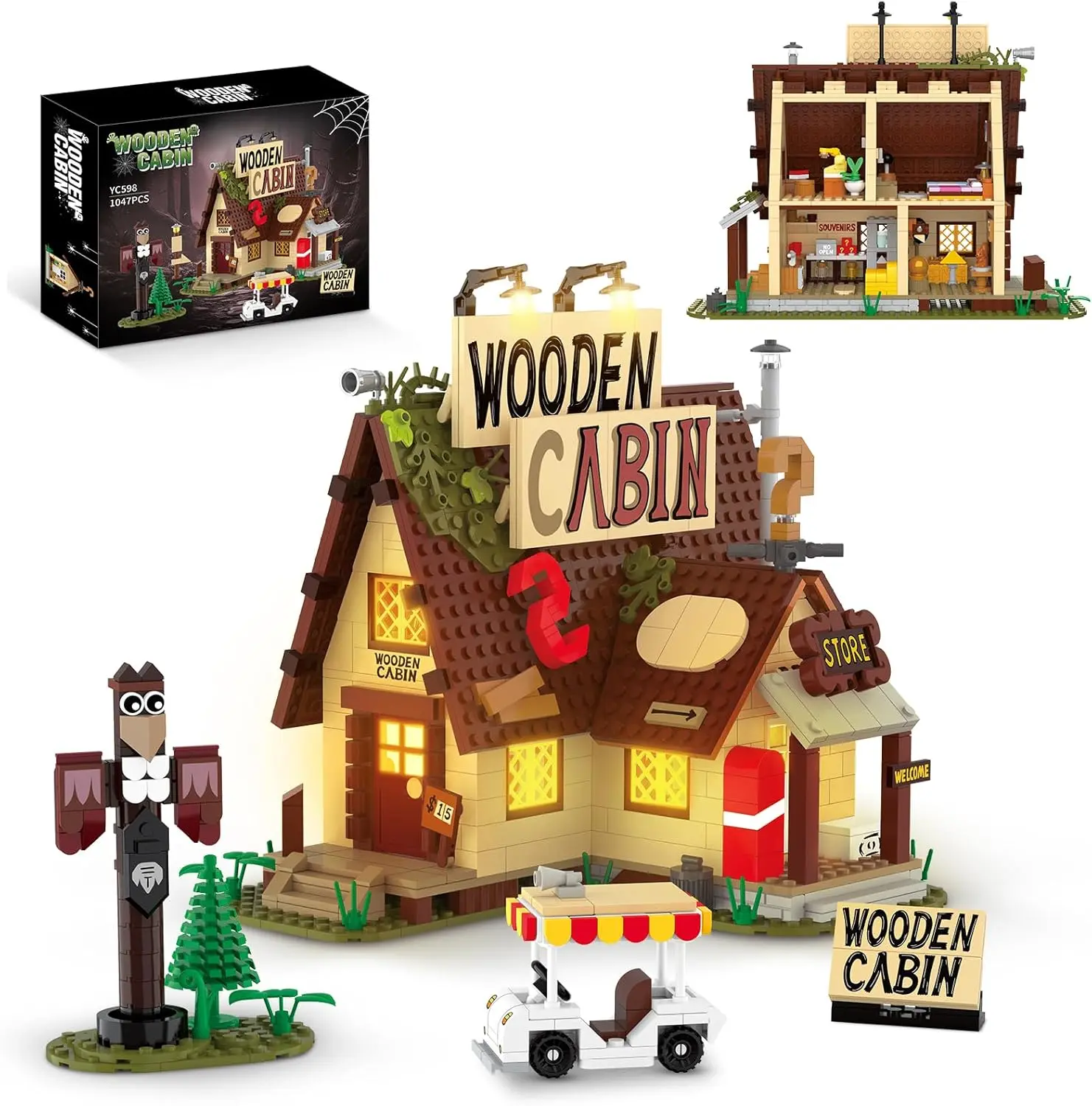 Gravity House Building Sets,Mystery Falls Building Toys Compatible with  for Adults,Birthday Gifts for Kids 1030pcs