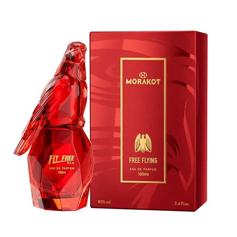 MORAKOT Free Flying Eau de Parfum, Long-Lasting Fruity Floral Scent with Rose & Pink Pepper, Unisex Perfume in Sculpted Eagle Bottle, 100ml, Floral Perfumes, Bold Floral Scent