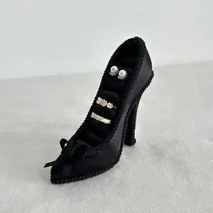 High Heel Shoe Display Stand, Luxury Crystal Jewelry Ring Earring Storage Rack, Elegant Decorative Organizer, Jewelry Armoire Organizer