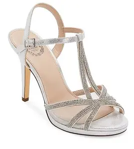 I. Miller Women's Size 9 M, Ramona Heeled Sandals Special Occasion, Silver