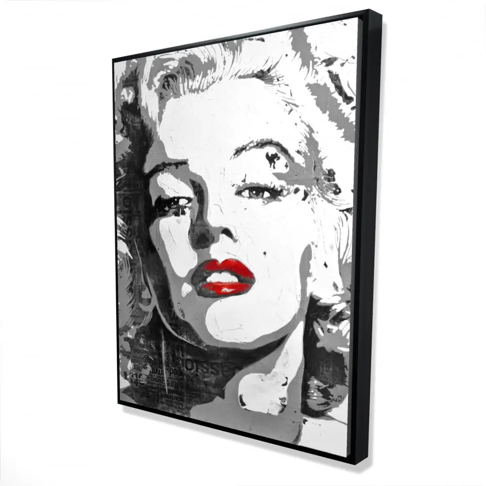 360 stand Framed Wall Photo - 36x48 in. Classic Hollywood Vintage Artistic Marilyn Monroe Red Artwork, Home Decor, Office Decoration Gift for Home Supplies, Vintage Art, Print, Fans Of Vintage Cinema, Hangable