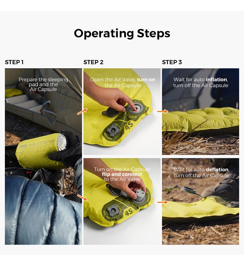 FLEXTAIL Tiny Sleeping Pad R05 AVS- 5.6 R-Value Lightweight Automatic Inflation Pad