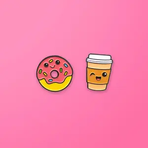 Donut & Coffee - Enamel Pin Set