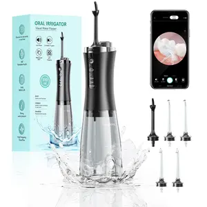 Grift Oral Irrigator Visual Water Flosser C2 with 10 MP Camera, IPX7 Water Tank, 2 Modes, 12 Gears, 350ML Portable Water Tank, Ideal for Gifts - White