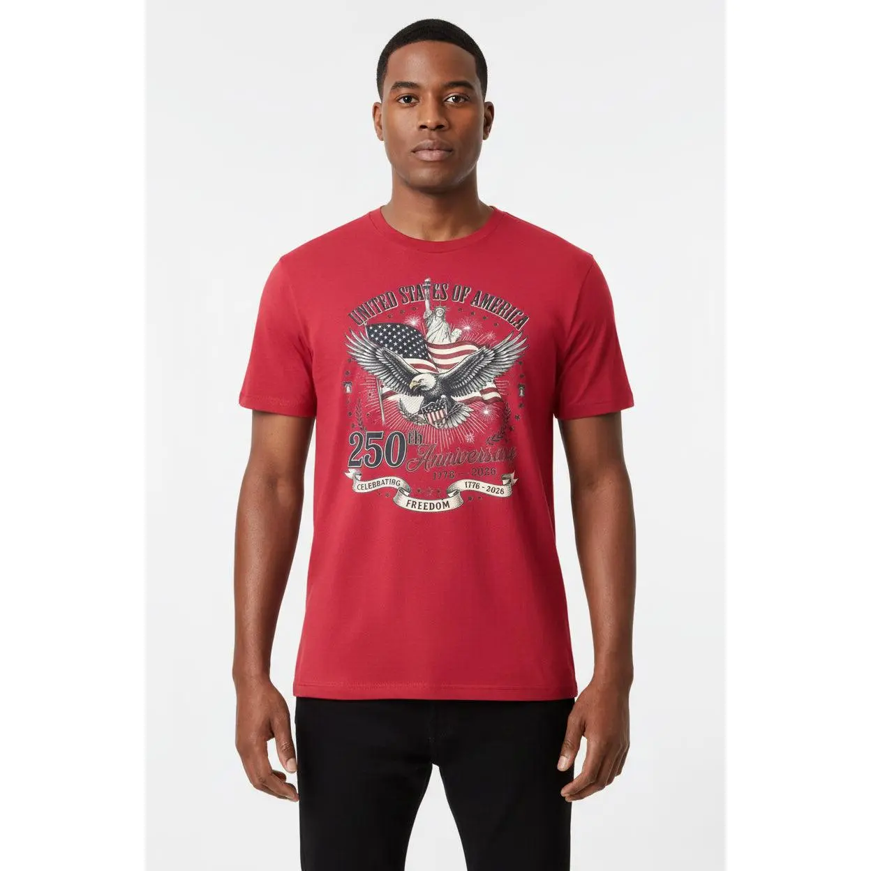 Medium heathered red T-shirt