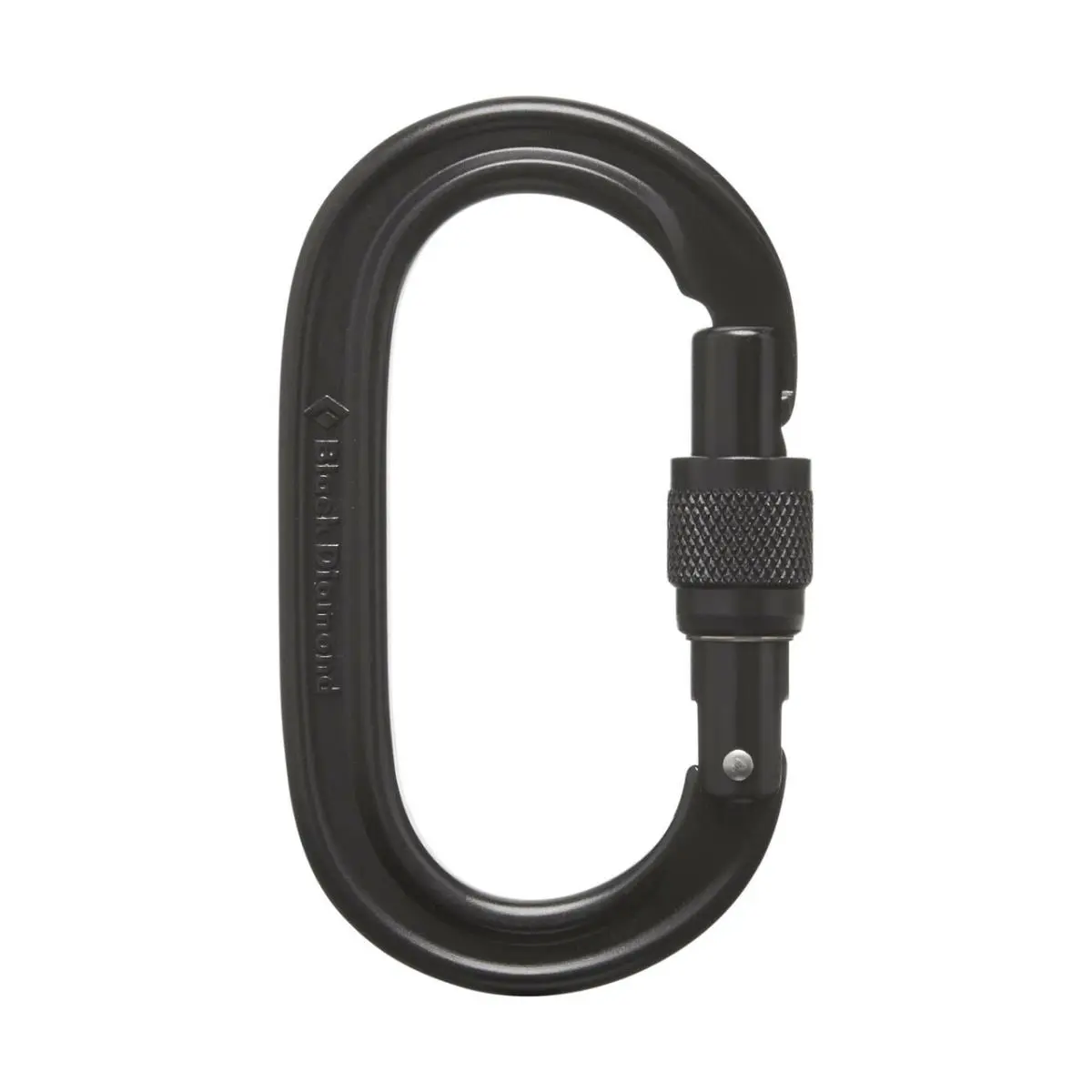 Black Diamond Hotforge Straight Gate Carabiner (BD2101580002ALL1) - 18mm, Locking Screwgate, 23kN Closed Gate Strength, Modern Snag-Free Keylock Design, Proven Symmetrical Design for Big Wall Ice Sport & Trad Climbing, Black, Closed Gate Strength: 23Kn