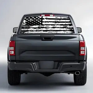 x In Back Window Decals for Trucks  American Flag Window Decal Rear Window Decals for Truck Decor, Creative Truck Rear Window Decal for Personalized Decoration  AFD
