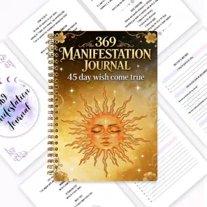 369 Manifestation Law Handbook, Tesla-inspired Law of Attraction, daily 3/6/9 writing practice, gratitude journaling + mindfulness exercises + emotional release guidance, emotional healing & self-care, essential for spiritual growth, emotional release, sp