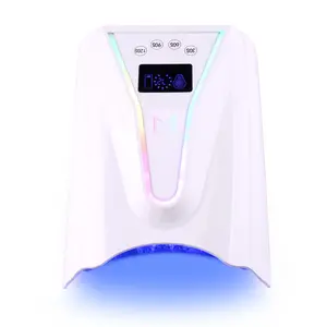 M Crystal Cure 128W UV/LED Nail Lamp with 45 Powerful LEDs, Rechargeable Cordless, Auto Sensor, Professional Gel Nail Dryer for Manicures & Pedicures