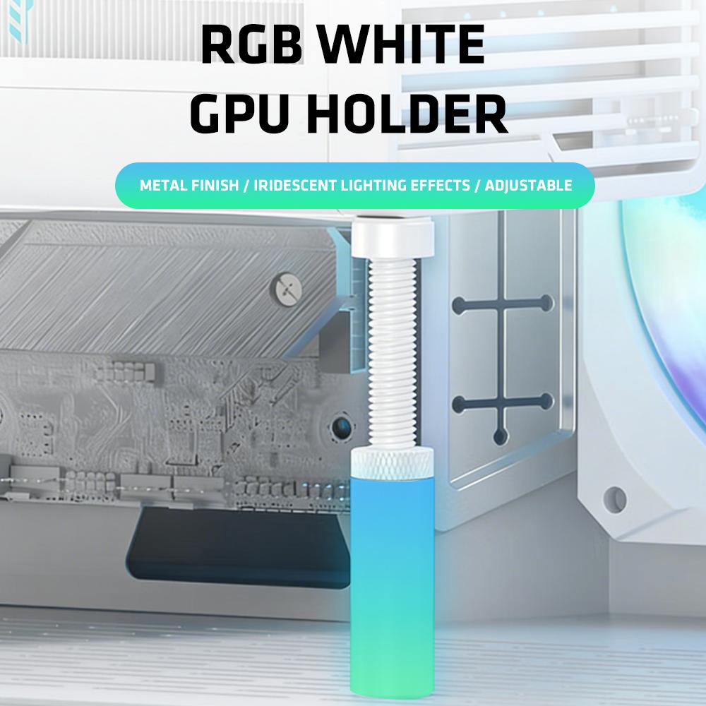 ARGB GPU Support Bracket,with RGB light,ARGB GPU Holder,Height Adjustable,Light Sync to motherboard,Holder bracket for PC GPU,Computer Accessories