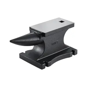 Summervibes VEVOR Cast Iron Anvil, 100 Lbs/45kg Single Horn Anvil, with 10.4x 5 in Countertop and Stable Base, High Hardness Rugged Round Horn Anvil Blacksmith, for Shaping, Bending, Twisting