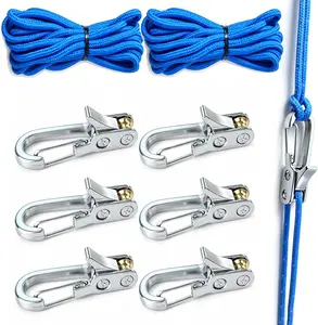 Retractable Buckle Rope-Adjustable Ropes,Rope Roller with Accessory Cord - Easy Secure Tie Down for Outdoor,Camping, Marine Rope,and Boating Guy Lines,Tools,rope  rollers, truck stuff